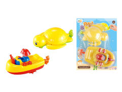 Pull Line Swimming Ship/Turtle(2in1) toys