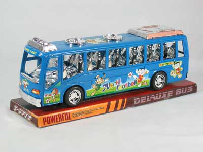 Friction power bus toys