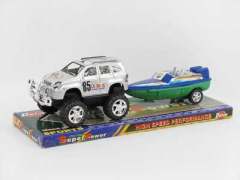 Friction Cross-country Car W/Boat(2S3C) toys