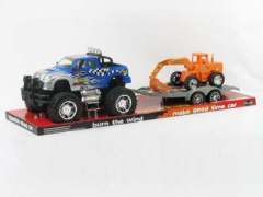 Friction Car Tow Free Wheel Construction Truck