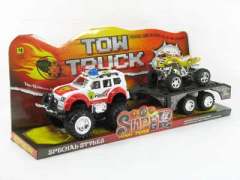 Friction Police Car Tow Motorcycle toys