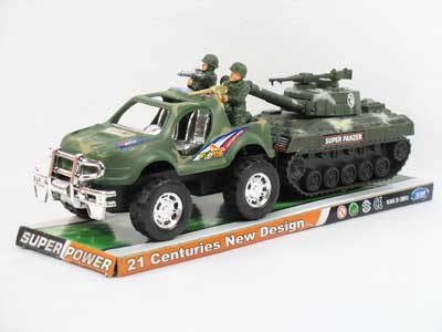 Friction Cross-country Car Tow Tank toys