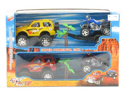Friction Cross-country Car Tow Motorcycle(2in1) toys