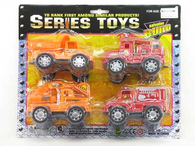 Friction Construction Truck & Friction Fire Engine(4in1) toys