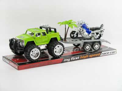 Friction Car Tow Mororcycle  toys