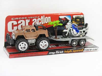 Friction Car Tow Mororcycle  toys