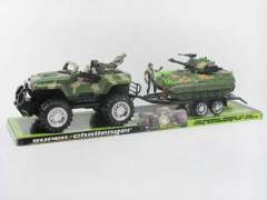 Friction Cross-country Car Tow Tank toys