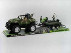 Friction Cross-country Car Tow Boat toys