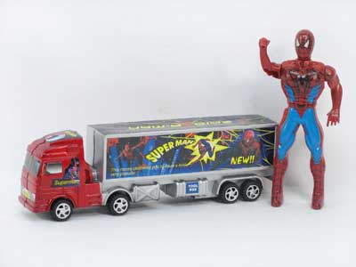 Friction Container Truck & Spider Man W/L toys