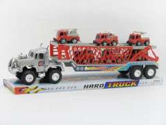 Friction Car Tow Free Wheel Fire Engine