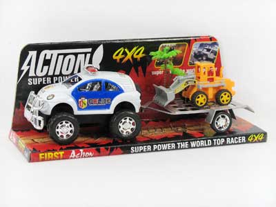 Friction Police Car Tow Construction Truck(2C) toys