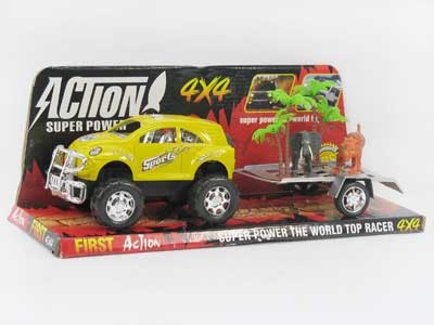 Friction Cross-country Car Tow 2 Animals(2C) toys