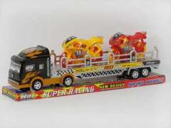 Friction Truck Tow 2 Motorcyles(2C) toys