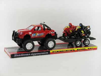 Friction Truck Tow 2 Motortcycle(2C) toys