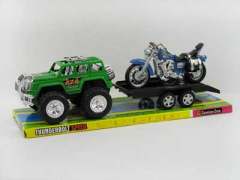 Friction Cross-country Car Tow Motorcycle(2C) toys