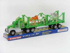 Friction Flat Car Tow Animal(3C) toys