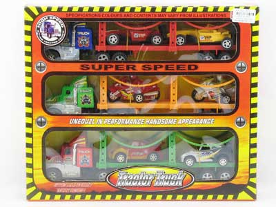Friction Flat Car Tow Car(3in1) toys