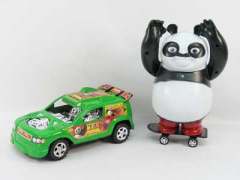 Friction Car & Free Wheel Panda(2in1)