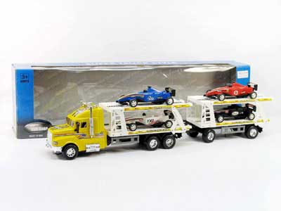 Friction Double Deck Trailer(3C) toys