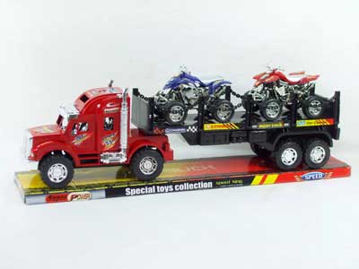 Friction Truck Tow Motorcycle  W/L_M toys