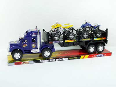 Friction Truck Tow Motorcycle toys