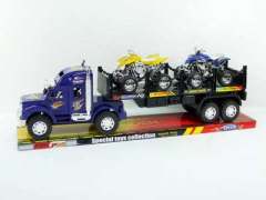 Friction Truck Tow Motorcycle toys