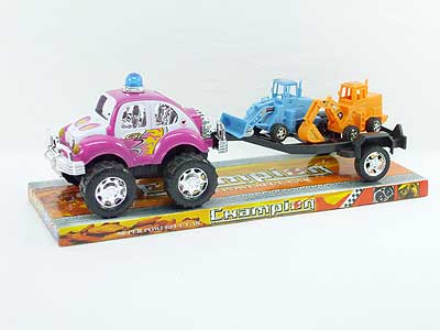 Friction Police Car Tow Free WheelConstruction Truck(2C) toys