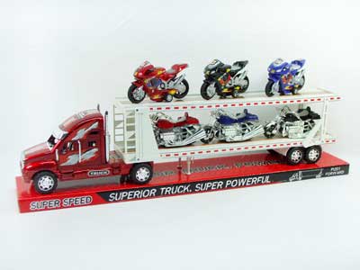 Friction Truck Tow Motorcycle(3C) toys