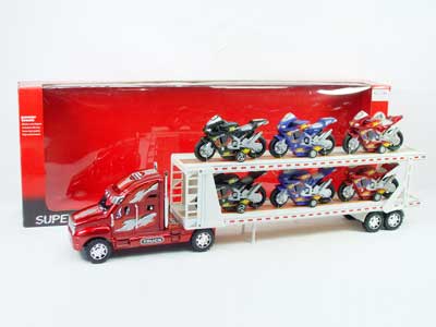 Friction Double Deck Trailer(3C) toys