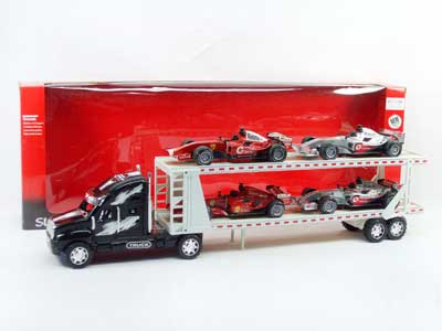 Friction Double Deck Trailer(3C) toys