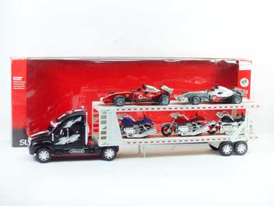 Friction Double Deck Trailer(3C) toys