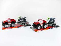 Friction Truck Tow Motorcycle(2S2C) toys