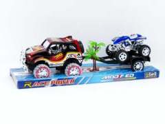 Friction Cross-country Car Tow Motorcycle(2C) toys