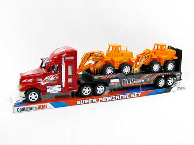 Friction Tow Free Wheel Construction Truck(3C) toys