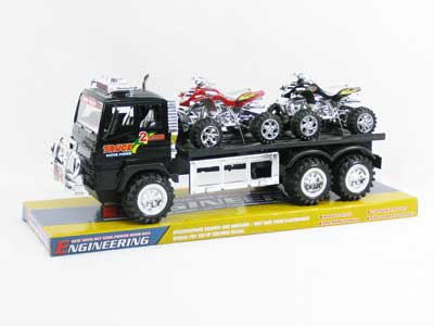 Friction Truck Tow Motorcycle toys