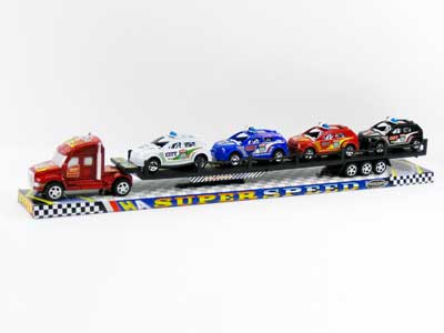 Friction  Truck Tow Plice Car(2C) toys