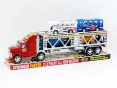 Friction Double Deck Trailer(3C) toys