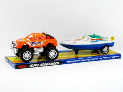 Friction Cross-country Car Tow Ship toys