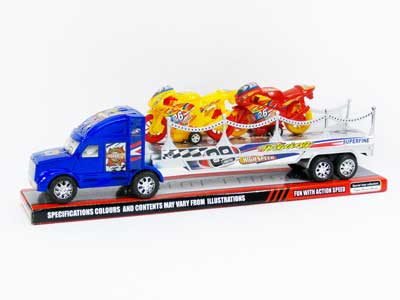 Friction  Truck Tow Mororcycle(2C ) toys