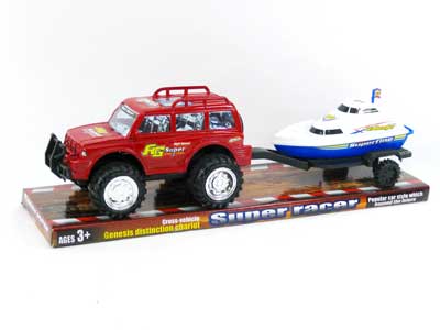 Friction Racing Car Tow Boat toys