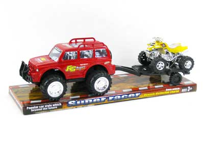 Friction Racing Car Tow Motorcycle toys