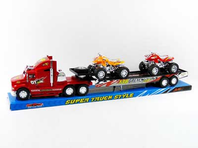 Friction  Truck Tow Mororcycle(2C ) toys