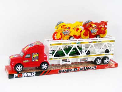 Friction Double Deck Trailer(2C) toys