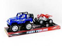 Friction Truck Tow Motorcycle toys