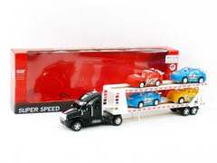 Friction Double Deck Trailer(3C) toys