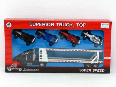 Friction Double Deck Trailer(3C) toys