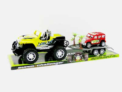 Friction Car Tow Jeep(3C) toys