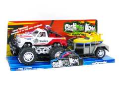 Friction Cross-country Police Car Tow Truck(2C)