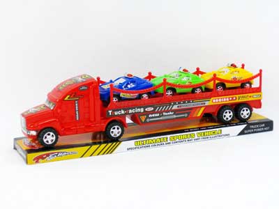 Friction Truck Tow Police Car(2C) toys