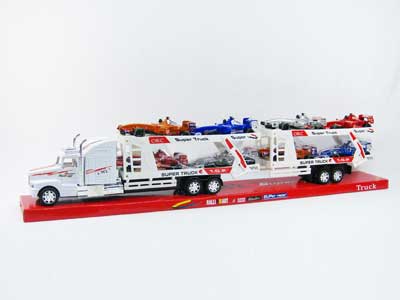 Friction Double Deck Trailer(3C) toys